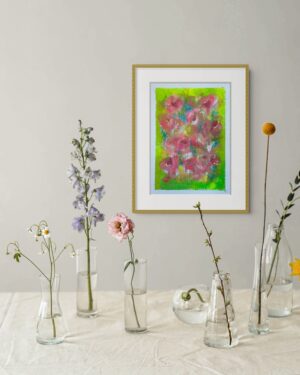 thebrightshoppe original paintings flower garden canadian art janet bright jjbright