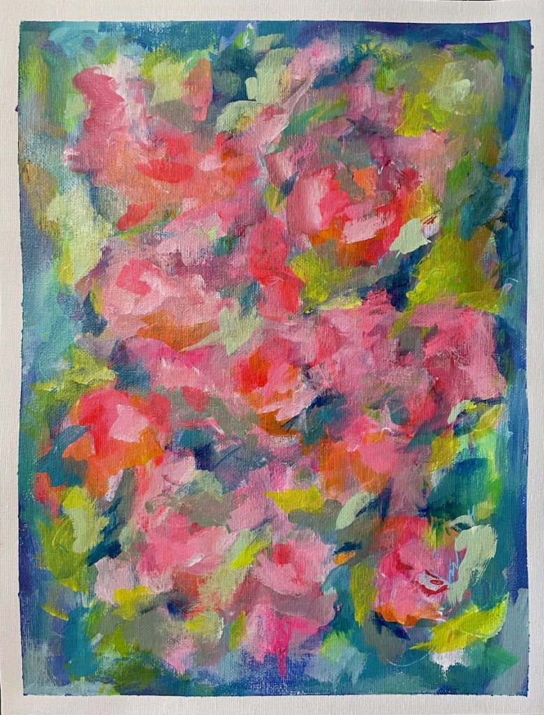 immutable beautiful 2 (ii) acrylic painting colourful flowers abstract