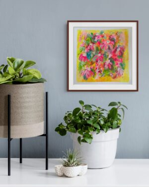 thebrightshoppe original paintings flower garden canadian art janet bright jjbright