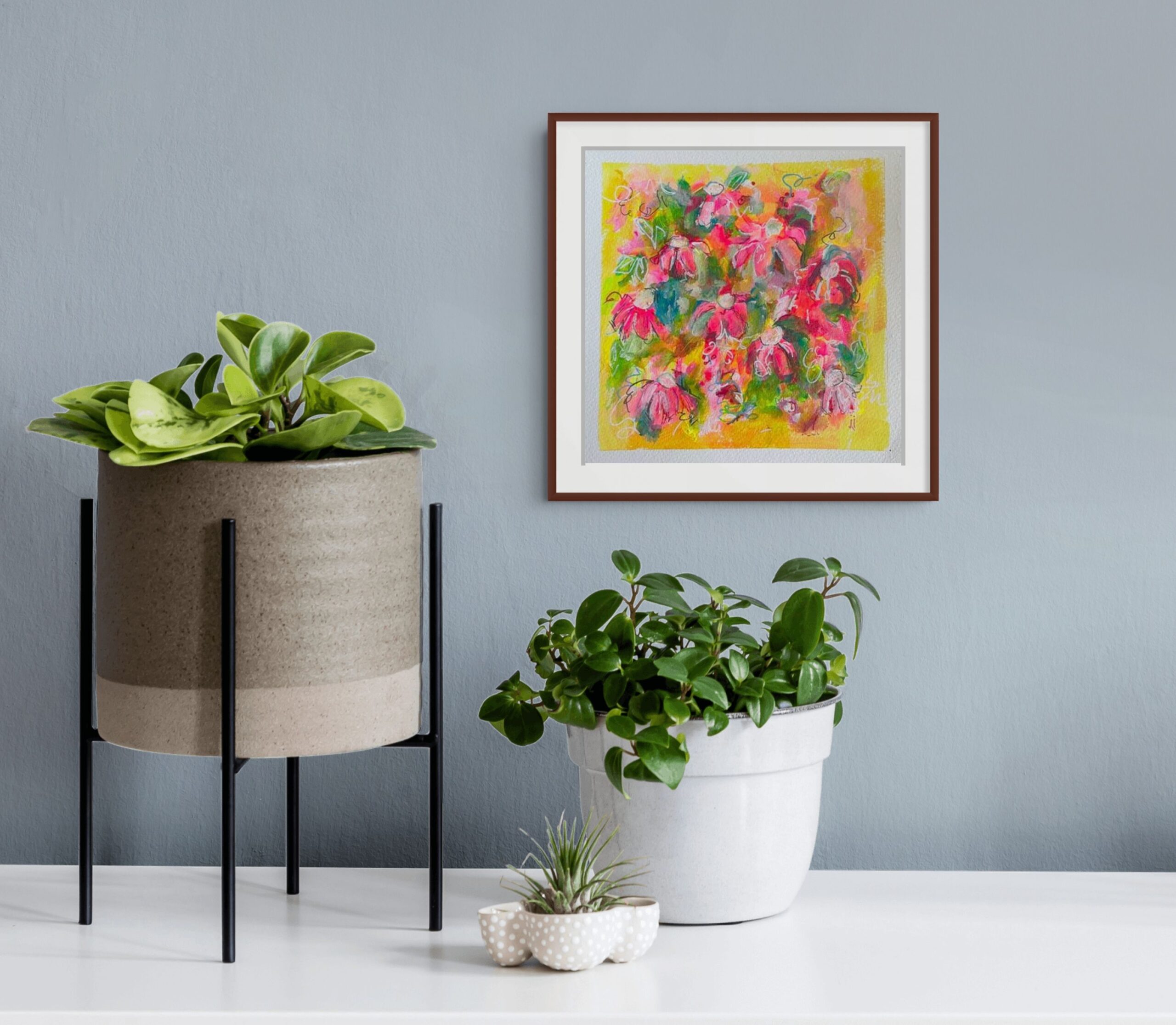 thebrightshoppe original paintings flower garden canadian art janet bright jjbright