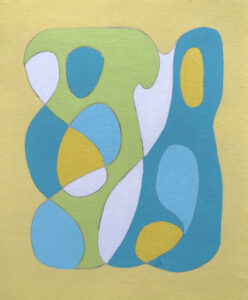 yellow blue green modern style inspired painting thebrightshoppe janet bright jjbright canadian art