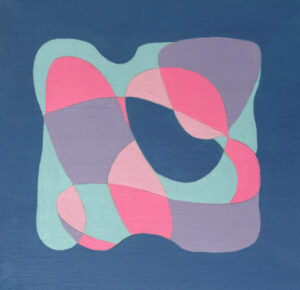 Purple Pink Blue Modern Inspired Painting art for home or office janet bright jjbright canadian art