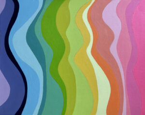 no 13. waves multi colourful original art for home art for small spaces art for office