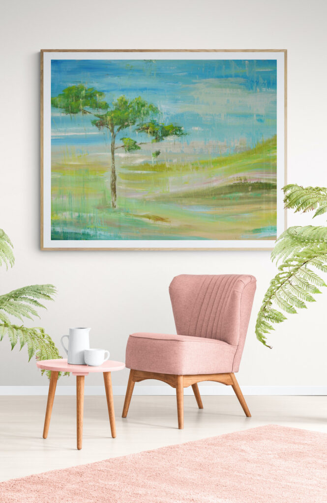 flood room pink chair collected works large paintings janet bright