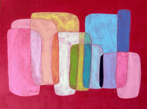 modern inspired original colourful art janet bright canadian painting