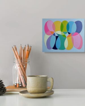thebrightshoppe art by janet bright canadian art scribble ovals 2 modern inspired colourful