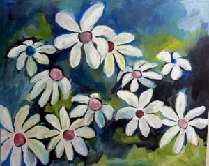 grandes fleurs flower painting janet bright jjbright canadian art