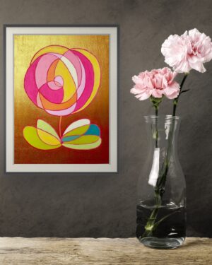 thebrightshoppe original paintings flower garden canadian art janet bright jjbright