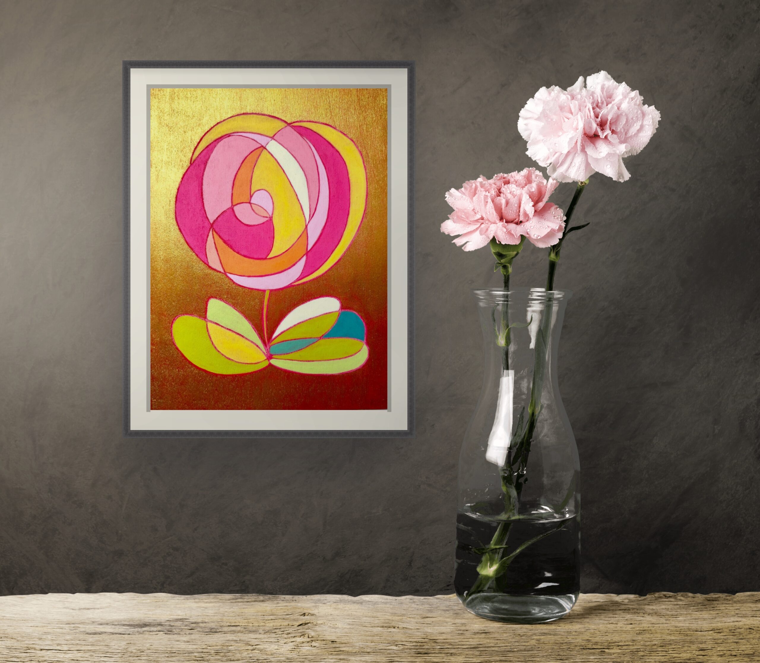 thebrightshoppe original paintings flower garden canadian art janet bright jjbright