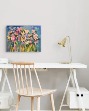 thebrightshoppe original paintings flower garden canadian art janet bright jjbright